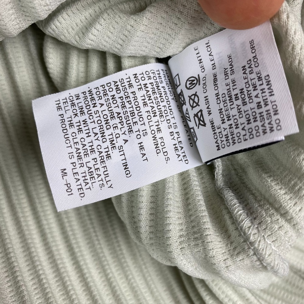 Issey Miyake Homme Plisse Pleated MC March Shirt Jacket Mens 2 frosty gray snap - Picture 9 of 16